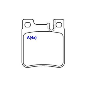 Pastilha Traseira C Class 3.5 C350 2005 Ate 2007