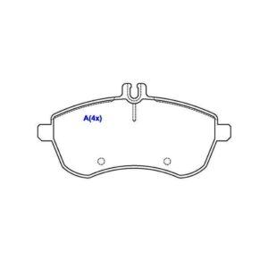PASTILHA DIANTEIRA C180 / 200 / 220 07 EM DIANTE --