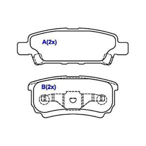 Pastilha Traseira Airtrek 2002 2003 04 05 2006