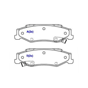 Pastilha Traseira Corvette 1999 Em Diante Com A Cor Preta