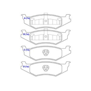 Pastilha Traseira 300m 3.5 98 1999 2000 2001 2002 2003 04