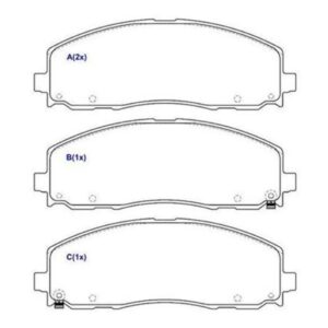 Pastilha Dianteiro Freemont 20/24/36 12 /journey 12/promoção