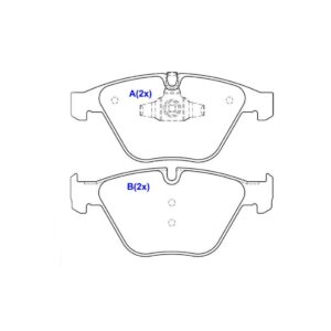 Pastilha Dianteira Bmw X1 2010 Em Diante Com A Cor Preta