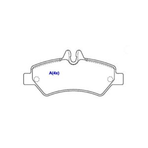PASTILHA TRASEIRA SPRINTER 311 / 415 12 EM DIANTE --