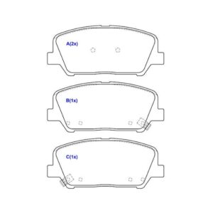 Pastilha De Freio V-brake Para Bicicleta Ms Mando - Kit De 4 Unidades