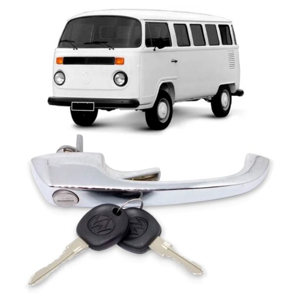 Macaneta Ext Porta Diant C/chave Crom. Kombi Clipper /97 -- Cromada