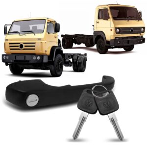 Maçaneta Externa C/ Chave Perfil Caminhao Worker Cor Preta