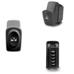 Tecla Acionamento Vidro Simples 5 Pinos Clio Ii 2003 A 2012