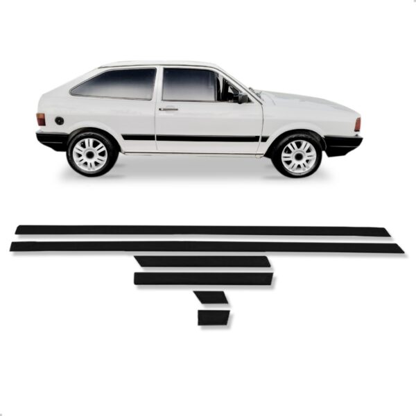 Friso Lateral Gol Cl 1987 88 89 90 91 92 93 1994 6pcs Preto - Preto