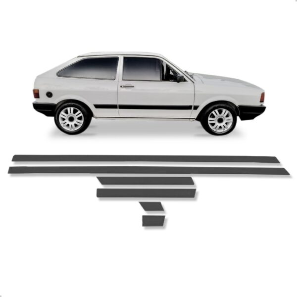 Friso Lateral Gol Cl 1987 Até 1994 6pcs Cinza Escuro Cinza-escuro