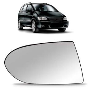 Lente Espelho Retrovisor Zafira 2001 02 03 04 A 2011 Prata Lado Esquerdo