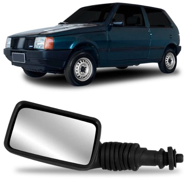 Retrovisor Uno 1985 1986 1987 1988 89 90 1991 Com Controle Lado Esquerdo