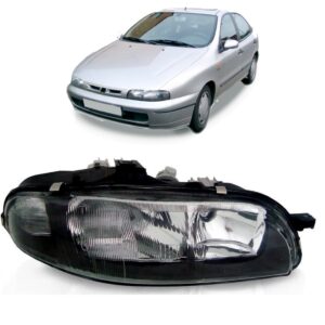 Farol Para Fiat Marea 1997 1998 99 A 03 Fume Raiado 1ª Linha Direito/passageiro