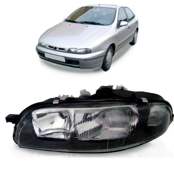 Farol Para Fiat Marea 1997 1998 99 A 03 Fume Raiado 1ª Linha Esquerdo/motorista