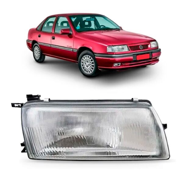 Farol Para Vectra 94 95 96 Foco Simples Lente Lisa 1ª Linha - Direito/passageiro