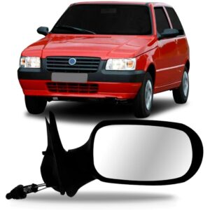 Retrovisor Uno Fire 2 Portas Flex 2005 A 2010 Com Controle Lado Direito