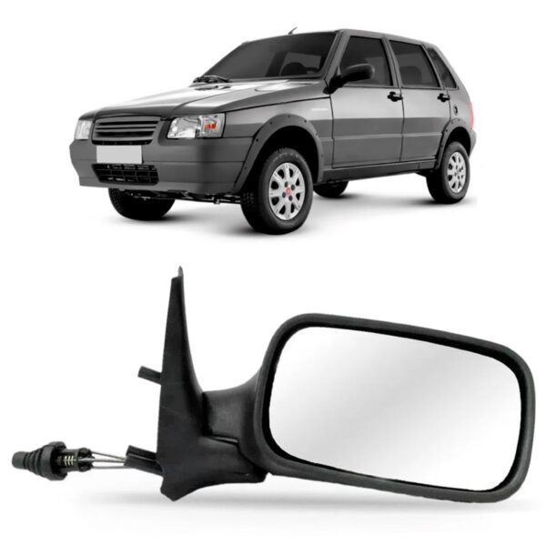 Retrovisor Uno Fire 2 Portas 2005 06 07/2010 Com Controle Lado Direito