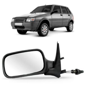 Retrovisor Uno Fire 2 Portas 2005 06 07/2010 Com Controle Lado Esquerdo