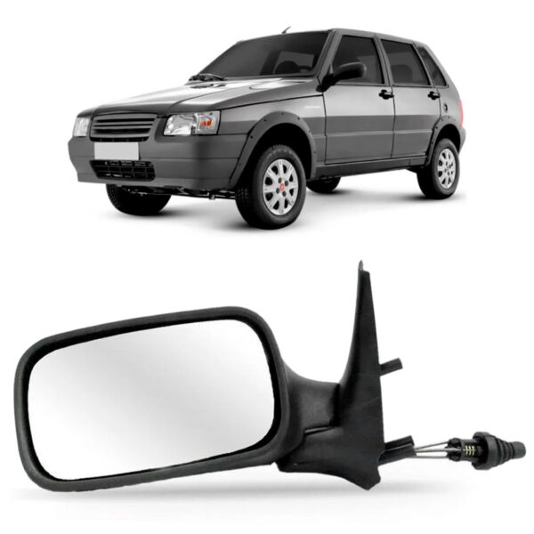 Retrovisor Uno Fire 2 Portas 2005 06 07/2010 Com Controle Lado Esquerdo