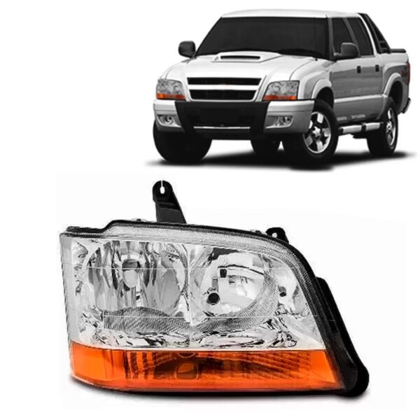Farol S10 Blazer 2001 A 2011 Pisca Âmbar Lado Direito