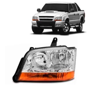 Farol S10 Blazer 2001 A 2011 Pisca Âmbar Lado Esquerdo