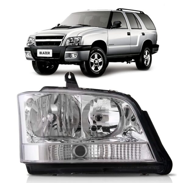 Farol S10 Blazer 2001 02 03 04 05 06 07/2011 Seta Cristal Lado Direito