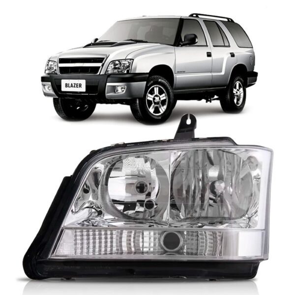 Farol S10 Blazer 2001 02 03 04 05 06 07/2011 Seta Cristal Lado Esquerdo