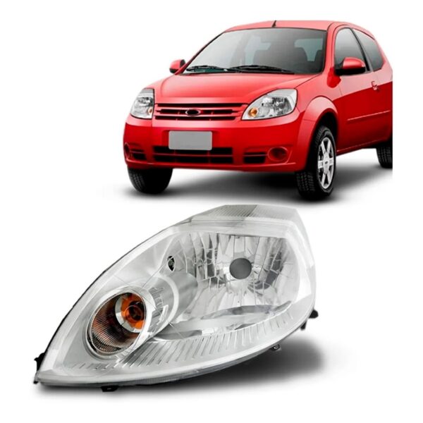 Farol Ka 2008 2009 2010 2011 2012 2013 Cromado 1ª Linha Esquerdo/motorista