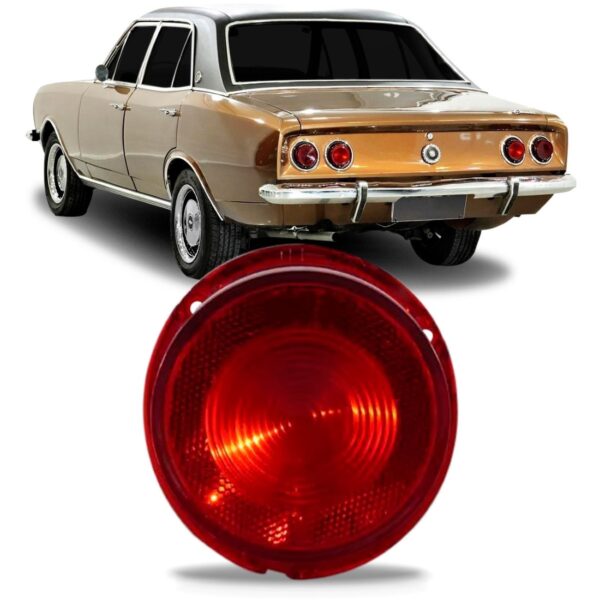 Lente Lanterna Traseira Opala 1970 A 1979 Sem Ré Plástico Lado Direito