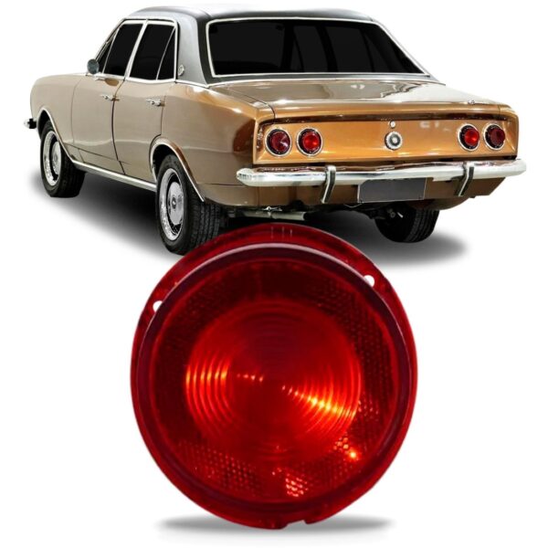 Lente Lanterna Traseira Opala 1970 A 1979 Sem Ré Plástico Lado Esquerdo