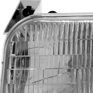 Farol Ford F1000 1996 1997 1998 Foco Simples Mascara Cromada Lado Direito