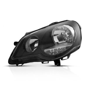 Farol Polo 07 08 09 10 11 12 Máscara Negra Elétrico 1ª Linha - Direito/passageiro