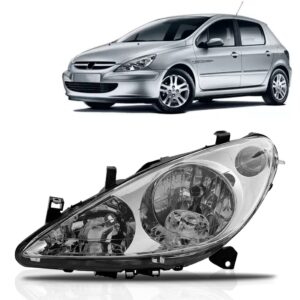 Farol Peugeot 307 01 02 03 04 05 S/auxiliar Oferta 1ª Linha - Esquerdo/motorista