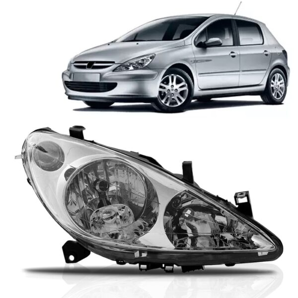 Farol Peugeot 307 01 02 03 04 05 S/auxiliar Oferta 1ª Linha - Direito/passageiro