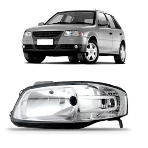 Farol Gol G4 2004 A 2008 Cromado 1ª Linha Esquerdo/motorista