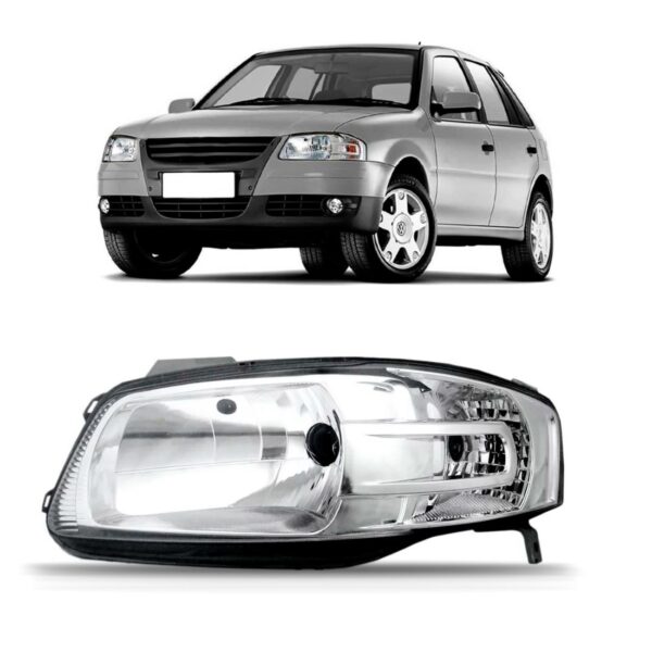 Farol Gol G4 2004 A 2008 Cromado 1ª Linha Esquerdo/motorista