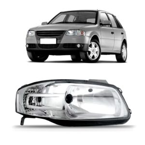 Farol Gol G4 2004 A 2008 Cromado 1ª Linha - Direito/passageiro