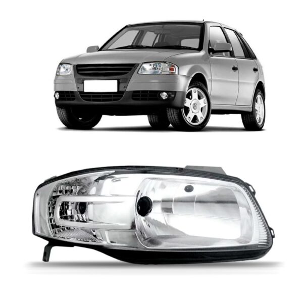 Farol Gol G4 2004 A 2008 Cromado 1ª Linha - Direito/passageiro