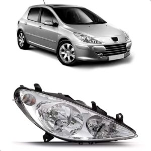 Farol Para Peugeot 307 01 02 03 A 2005 C/ Auxiliar 1ª Linha Direito/passageiro