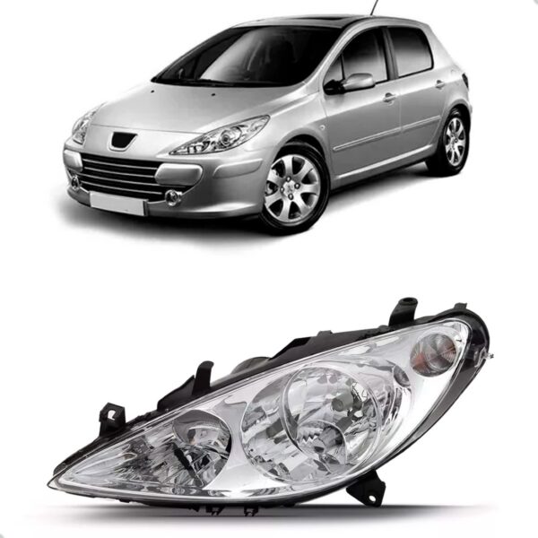 Farol Para Peugeot 307 01 02 03 A 2005 C/ Auxiliar 1ª Linha Esquerdo/motorista