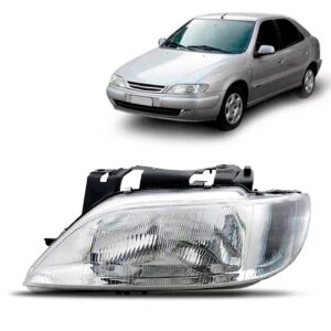 Farol Xsara 1997 98 99 00 Com Auxiliar Modelo Cinza 1ª Linha - Esquerdo/motorista