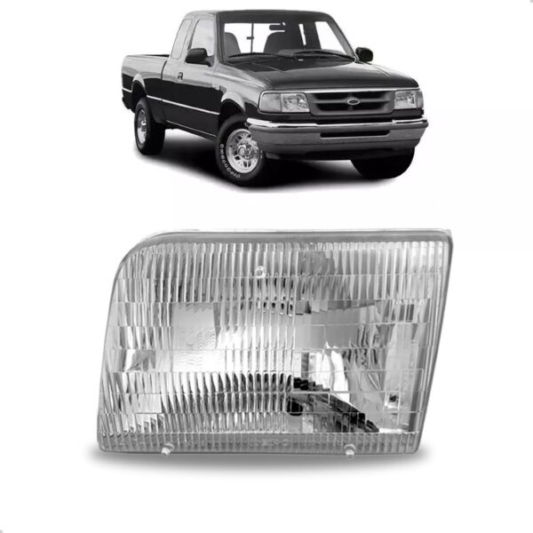 Farol Ranger 1993 1994 1995 96 1997 Manual Cromado 1ª Linha Esquerdo/motorista
