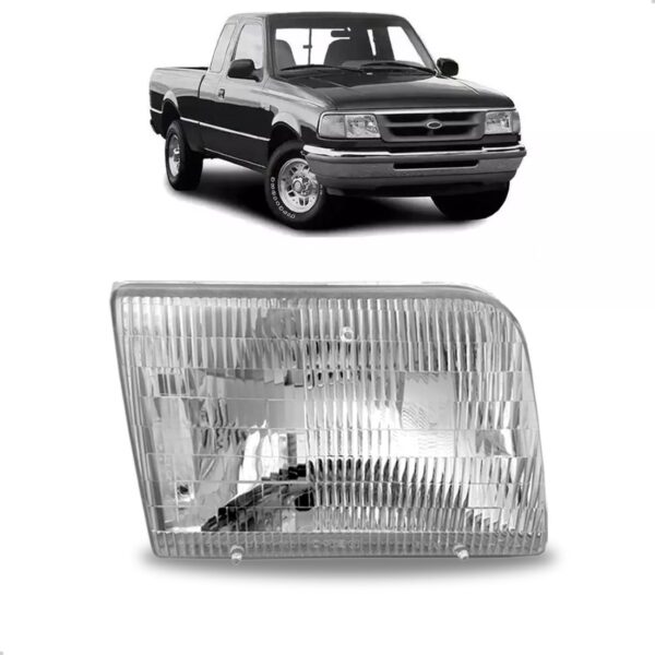 Farol Ranger 1993 1994 1995 96 1997 Manual Cromado 1ª Linha Direito/passageiro