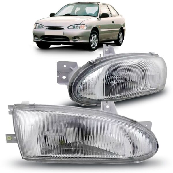 Farol Accent 1995 1996 1997 1ª Linha Esquerdo/motorista