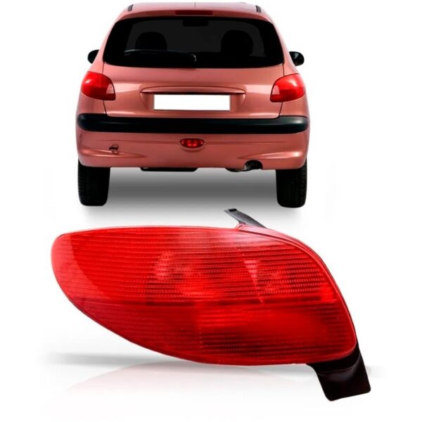 Lanterna Traseira  Peugeot 206 1998 A 2002 Lente Em Acrílico Lado Esquerdo