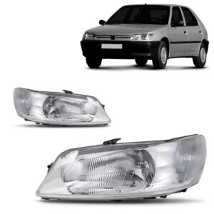Farol Peugeot 306 1997 1998 1999 Raiado Novo 1ª Linha - Direito/passageiro