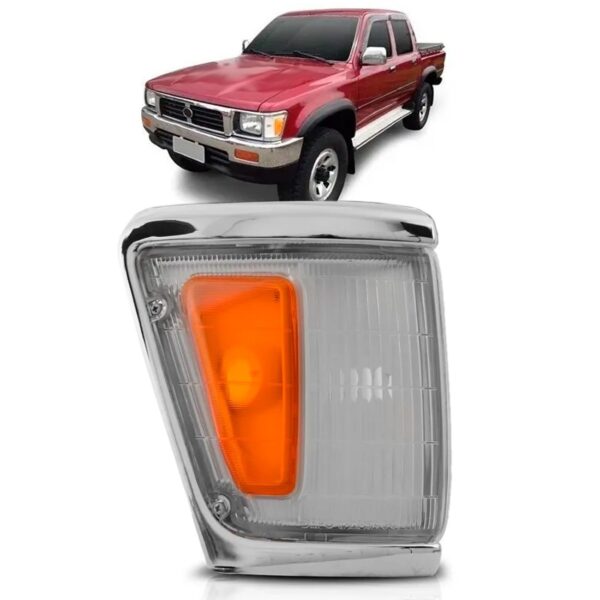 Lanterna Pisca Seta Hilux Srv 1992 A 2001 Aro Cromado Fino Lado Direito