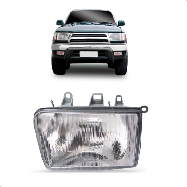 Farol Para Toyota Hilux Sw4 92 93 94 95 96 Cromado 1ª Linha Esquerdo/motorista