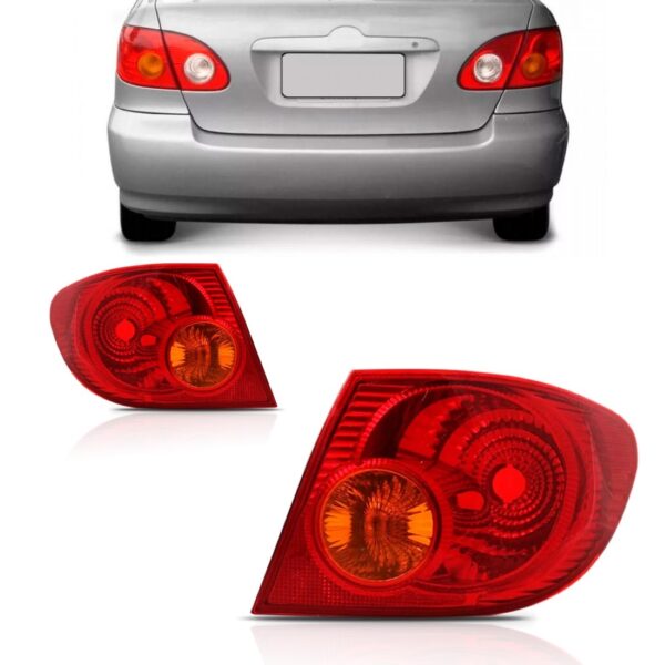 Sinaleira Traseira Corolla 2003 A 2007 Vermelha Ambar Lado Direito