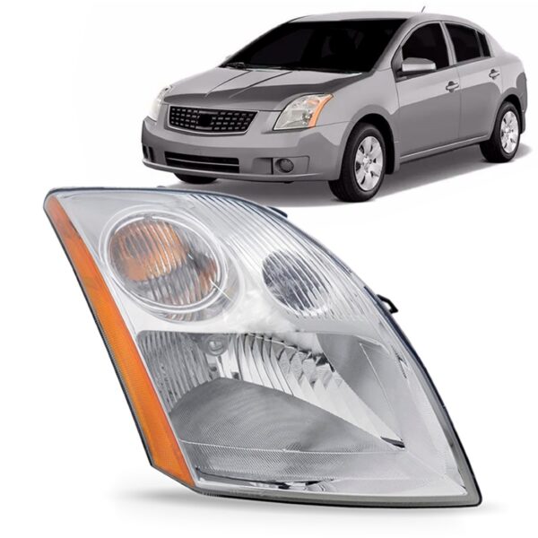 Farol Sentra 2007 2008 2009 2010 Cromado 1ª Linha - Direito/passageiro